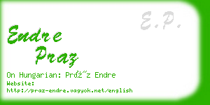 endre praz business card